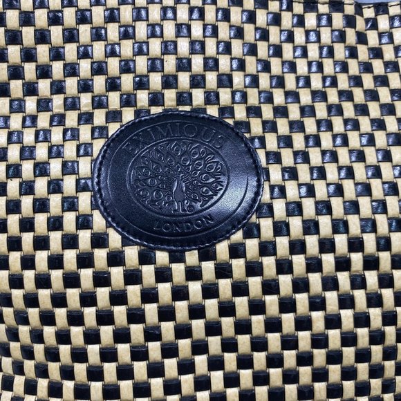 EXIMIOUS London Black & Cream Woven Tote - Picture 5 of 11